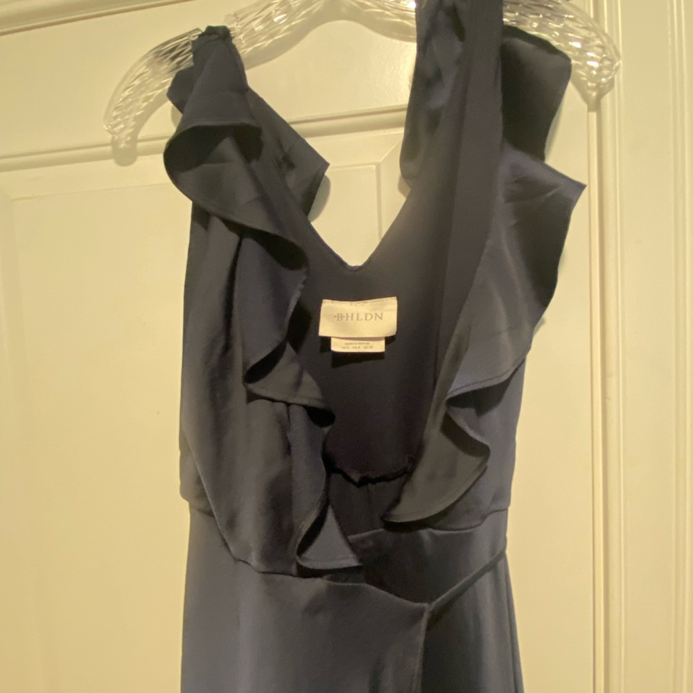 Bhldn anthropology bridal dress navy